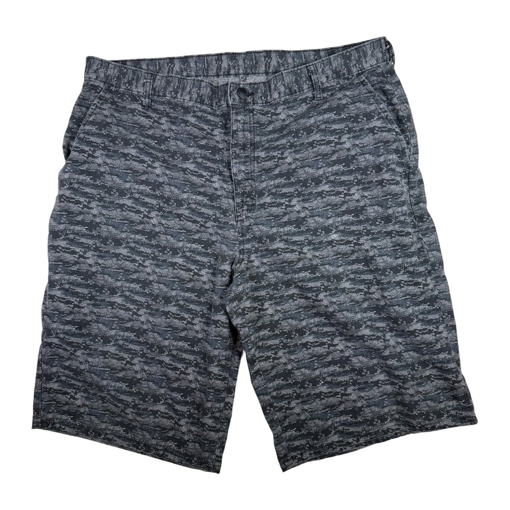 Dickies‎ Mens 40 Digital Camo Leaf Print Casual Shorts Cotton Blend Flat Gray
